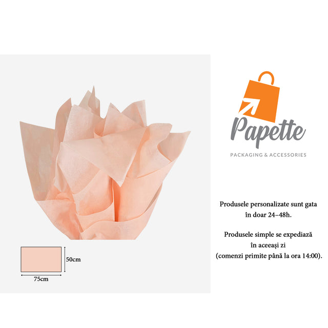 Seidenpapier 17g PFIRSICH - 50 x 75cm