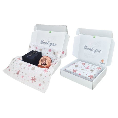 Cutie transport + hartie de matase model Crăciun Crimson Crystals 28gsm – dimensiune 50x75cm