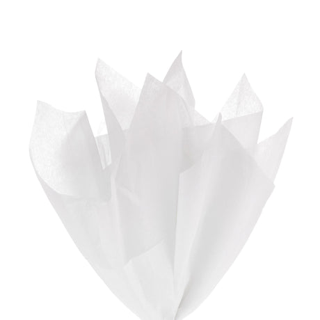 Hârtie de mătase albă, aranjament tip evantai, 17g/m² – dimensiune 50x75cm