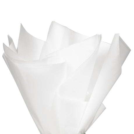 Hârtie de mătase albă, aranjament tip evantai, 28g/m² – dimensiune 50x75cm