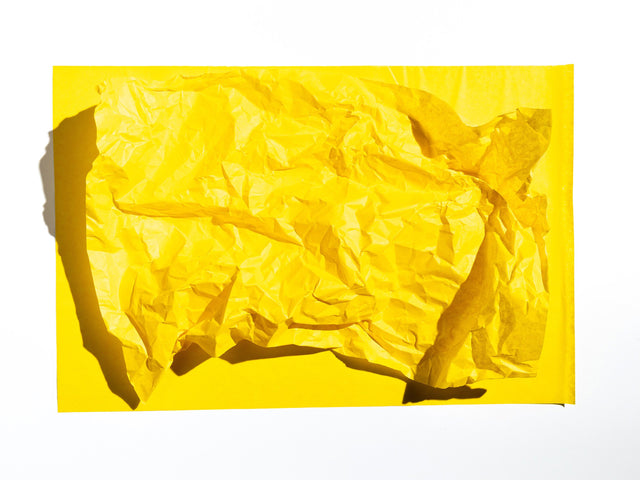 Hârtie de mătase galbenă, coală deschisă pentru ambalat, 28g/m² – dimensiune 50x75cm