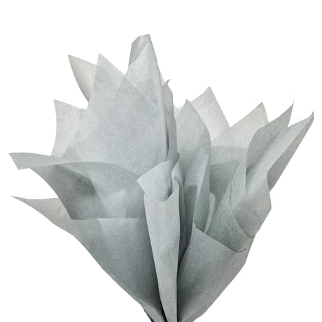 Hârtie de mătase gri, aranjament evantai, 17g/m² – dimensiune 50x75cm