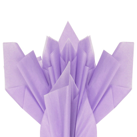 Aranjament cu evantai din hârtie mătase lavandă, 17g/m² – dimensiune 50x75cm