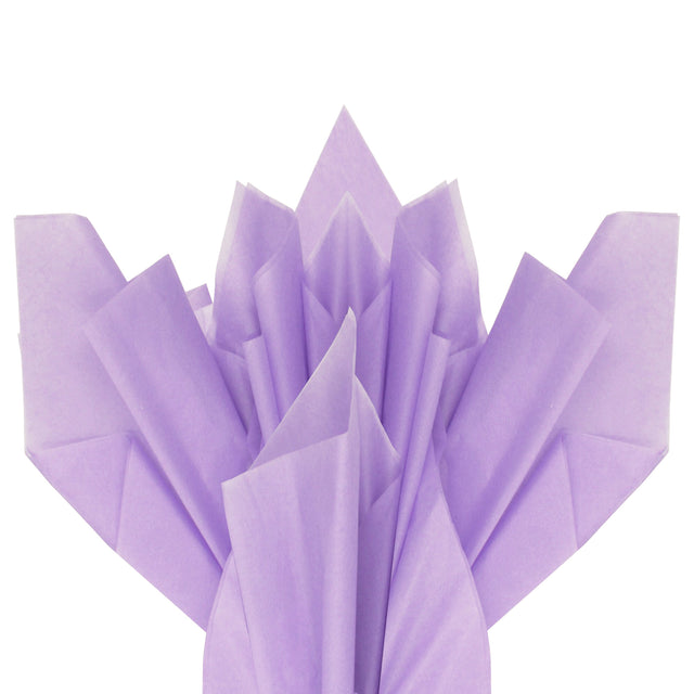 Aranjament cu evantai din hârtie mătase lavandă, 17g/m² – dimensiune 50x75cm