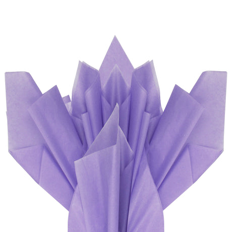 Aranjament cu evantai din hârtie mătase lavandă, 17g/m² – dimensiune 50x75cm