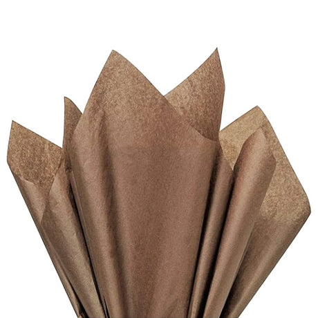 Hârtie de mătase maro-ciocolatiu, aranjament evantai, 17g/m² – dimensiune 50x75cm