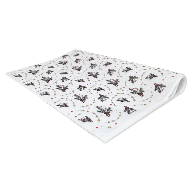 Hârtie de mătase model Crăciun Candy Cane Swirl, top de coli pliate 17 g/m² – dimensiune 50x75cm