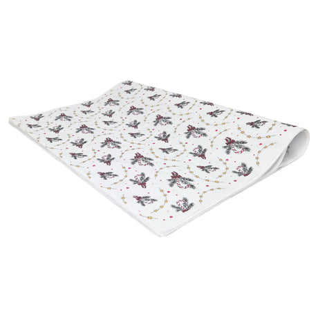 Hârtie de mătase model Crăciun Candy Cane Swirl, top de coli pliate 28 g/m² – dimensiune 50x75cm