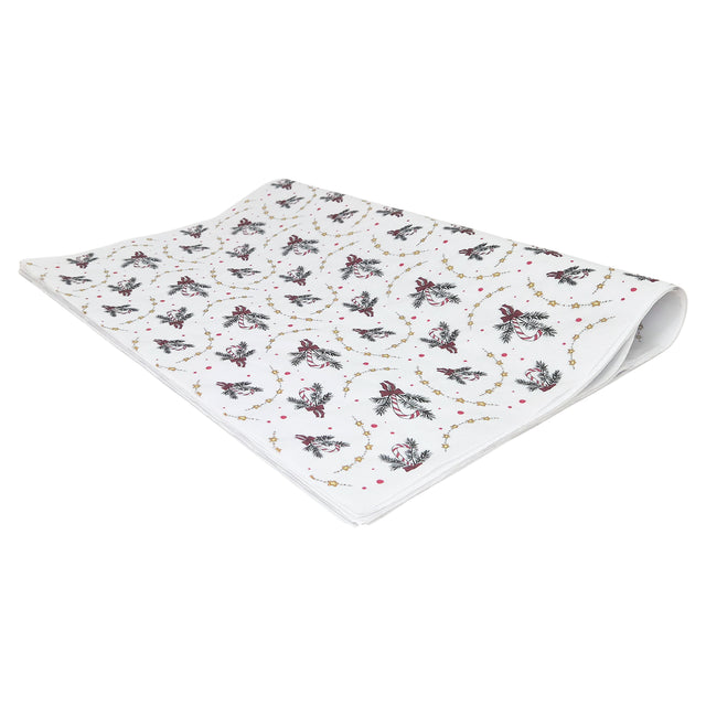 Hârtie de mătase model Crăciun Candy Cane Swirl, top de coli pliate 28 g/m² – dimensiune 50x75cm