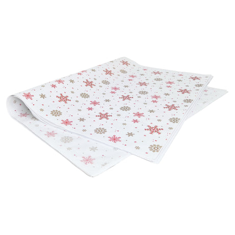 Hârtie de mătase model Crăciun Crimson Crystals, top de coli 28 g/m² – dimensiune 50x75cm