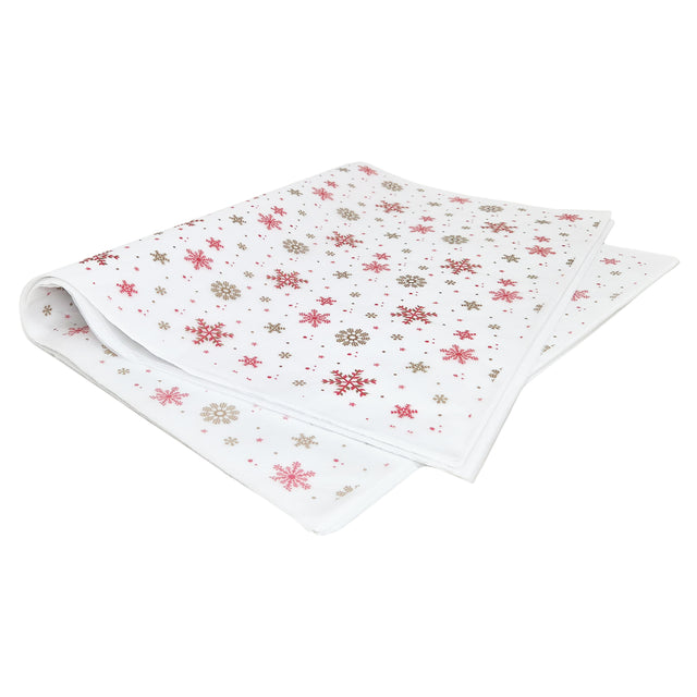 Hârtie de mătase model Crăciun Crimson Crystals, top de coli 17 g/m² – dimensiune 50x75cm