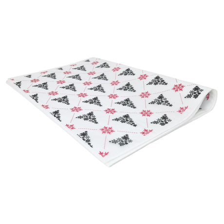 Hârtie de mătase model Crăciun Festive Trees, top de coli pliate 17 g/m² – dimensiune 50x75cm