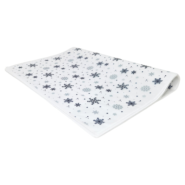 Hârtie de mătase model Crăciun Frosty Midnigh, top de coli pliate 17 g/m² – dimensiune 50x75cm