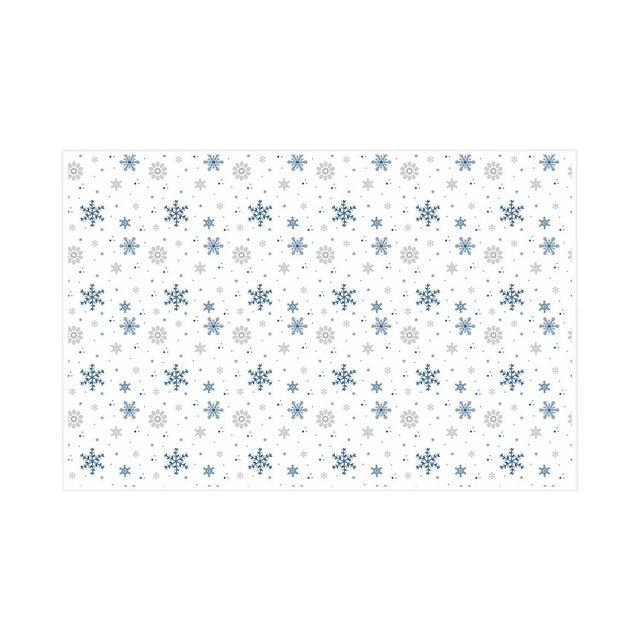 Hârtie de mătase model Crăciun Frosty Midnight, coală deschisă, 28 g/m² – dimensiune 50x75cm