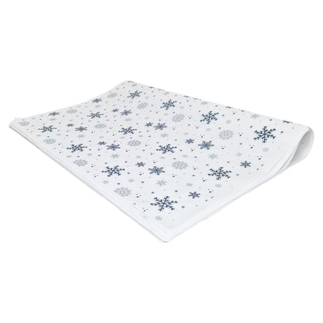 Hârtie de mătase model Crăciun Frosty Midnight, top de coli pliate 28 g/m² – dimensiune 50x75cm