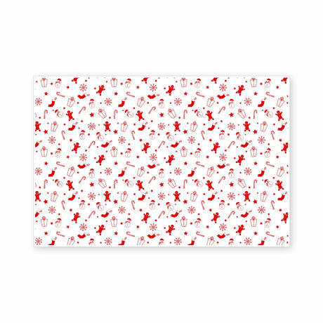 Hârtie de mătase model Crăciun Gingerbread Parade, coală deschisă, 17 g/m² – dimensiune 50x75cm