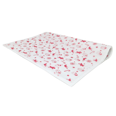 Hârtie de mătase model Crăciun Gingerbread Parade, top de coli pliate 17 g/m² – dimensiune 50x75cm