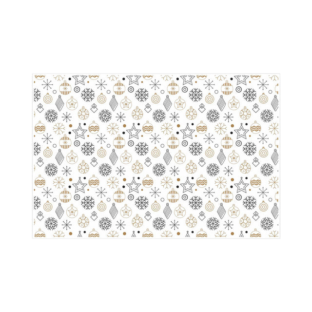 Hârtie de mătase model Crăciun Golden Glow, coală deschisă, 17 g/m² – dimensiune 50x75cm