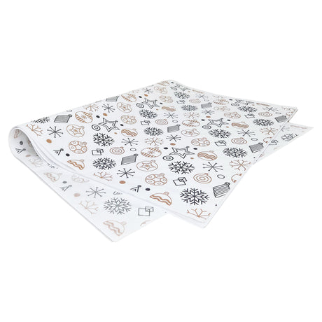 Hârtie de mătase model Crăciun Golden Glow, top de coli 28 g/m² – dimensiune 50x75cm