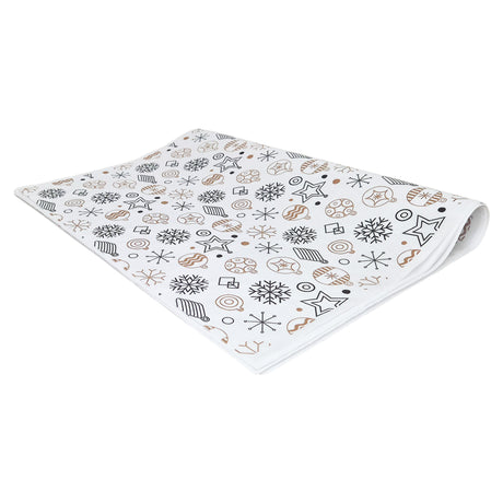 Hârtie de mătase model Crăciun Golden Glow, top de coli pliate 28 g/m² – dimensiune 50x75cm