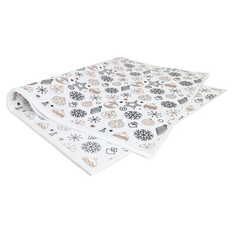 Hârtie de mătase model Crăciun Golden Glow , top de coli 17 g/m² – dimensiune 50x75cm