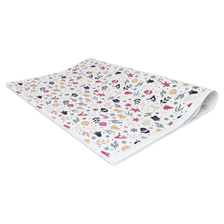 Hârtie de mătase model Crăciun Holiday Remix, top de coli pliate 28 g/m² – dimensiune 50x75cm