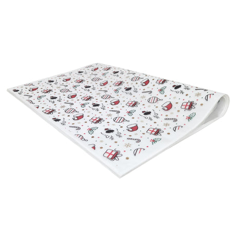 Hârtie de mătase model Crăciun Jolly Reindeer, top de coli pliate 17 g/m² – dimensiune 50x75cm