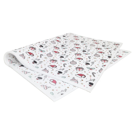 Hârtie de mătase model Crăciun Jolly Reindeer, top de coli 17 g/m² – dimensiune 50x75cm