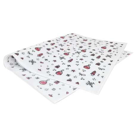 Hârtie de mătase model Crăciun Ornament Fiesta, top de coli 17 g/m² – dimensiune 50x75cm