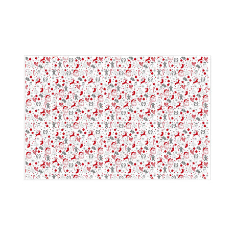 Hârtie de mătase model Crăciun Santa Party, coală deschisă, 28 g/m² – dimensiune 50x75cm