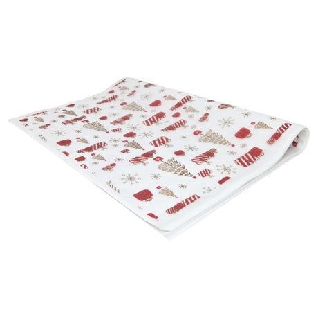 Hârtie de mătase model Crăciun Santa’s Gift Lab, top de coli pliate 17 g/m² – dimensiune 50x75cm