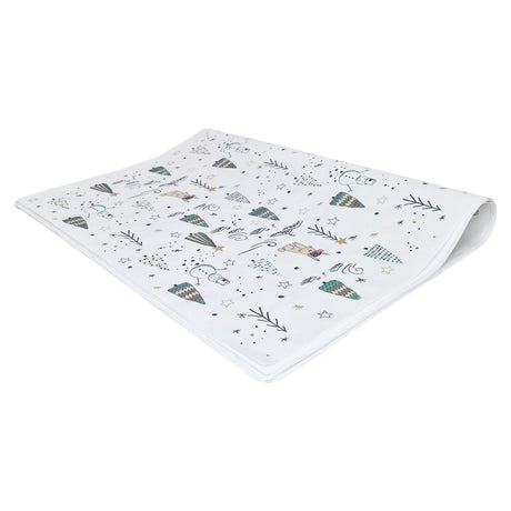 Hârtie de mătase model Crăciun Snowy Friends, top de coli pliate 28 g/m² – dimensiune 50x75cm