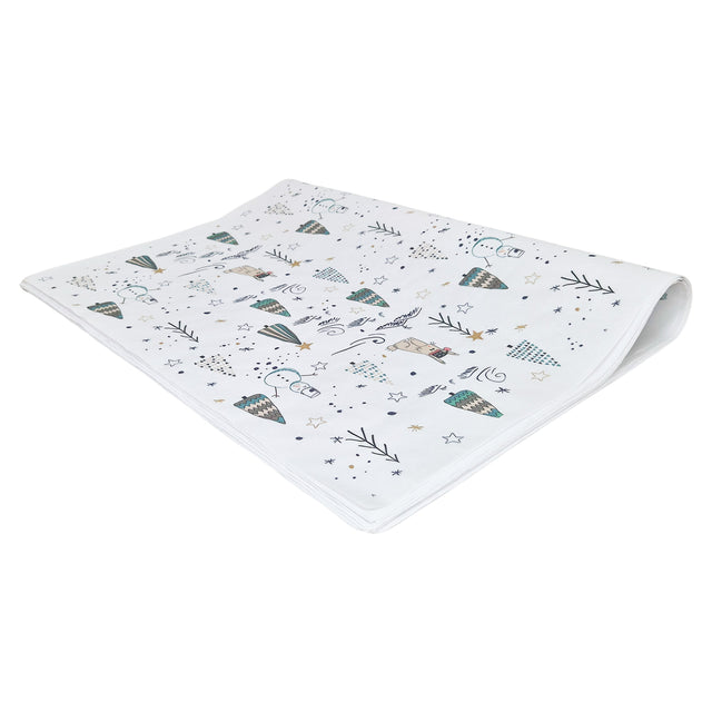 Hârtie de mătase model Crăciun Snowy Friends, top de coli pliate 28 g/m² – dimensiune 50x75cm