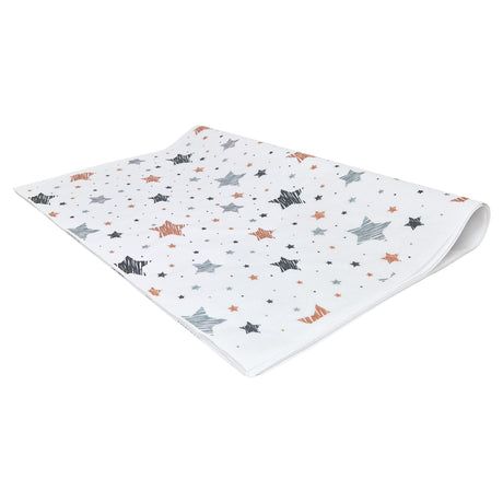 Hârtie de mătase model Crăciun Star Doodle Night, top de coli pliate 28 g/m² – dimensiune 50x75cm