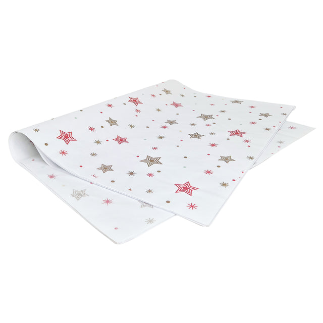 Hârtie de mătase model Crăciun Star Parade, top de coli 28 g/m² – dimensiune 50x75cm