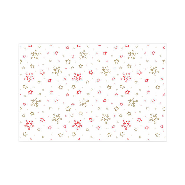 Hârtie de mătase model Crăciun Star Sprinkle, coală deschisă, 28 g/m² – dimensiune 50x75cm