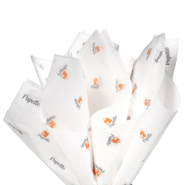 Hârtie de mătase personalizată albă, 28g/m² – dimensiune 50x75cm