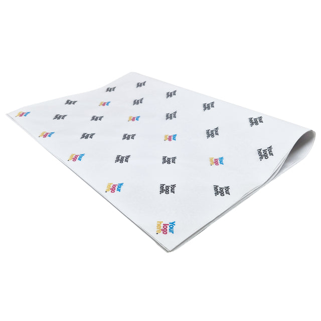 Hârtie de mătase personalizată albă, top de coli pliate 38g/m² – dimensiune 50x75cm