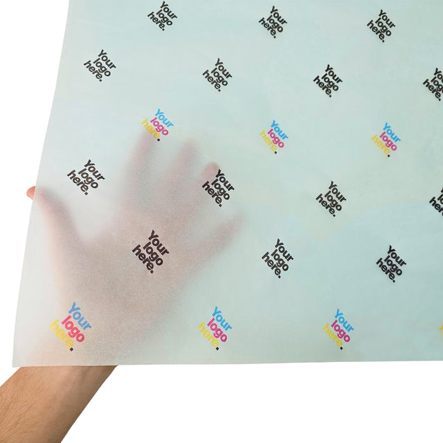 Hârtie de mătase personalizată arctic-bleu,textură și transparență, 17g/m² – dimensiune 50x75cm