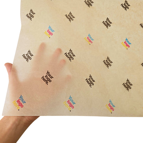 Hârtie de mătase personalizată, crem natural, textură și transparență, 17g/m² – dimensiune 50x75cm