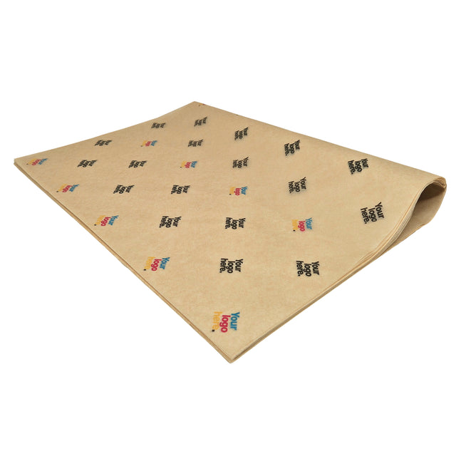 Hârtie de mătase personalizată, culoare crem natural, top de coli pliate 17g/m² – dimensiune 50x75cm