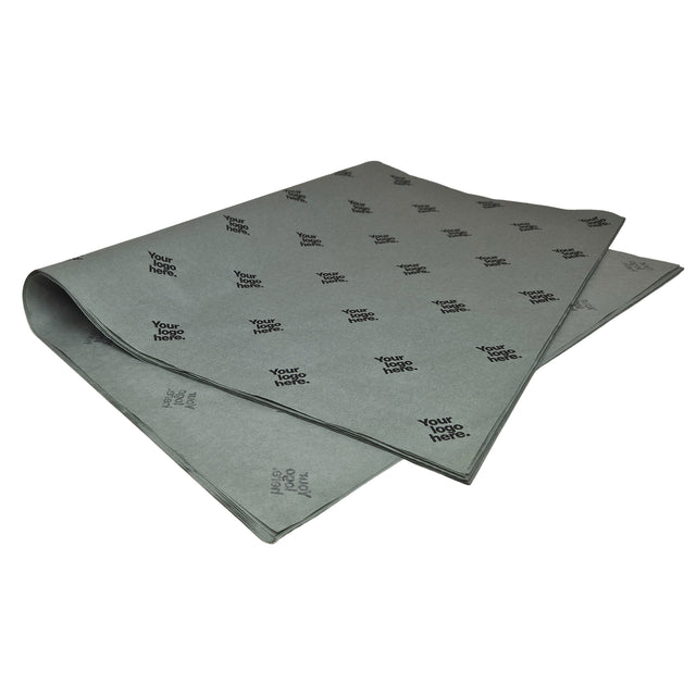 Hârtie de mătase personalizată gri, top de coli 28g/m² – dimensiune 50x75cm