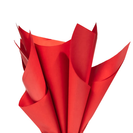 Hârtie de mătase roșie, aranjament pliat, 28g/m² – dimensiune 50x75cm