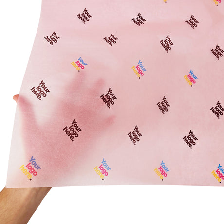 Hârtie de mătase personalizată roz deschis, textură și transparență, 17g/m² – dimensiune 50x75cm