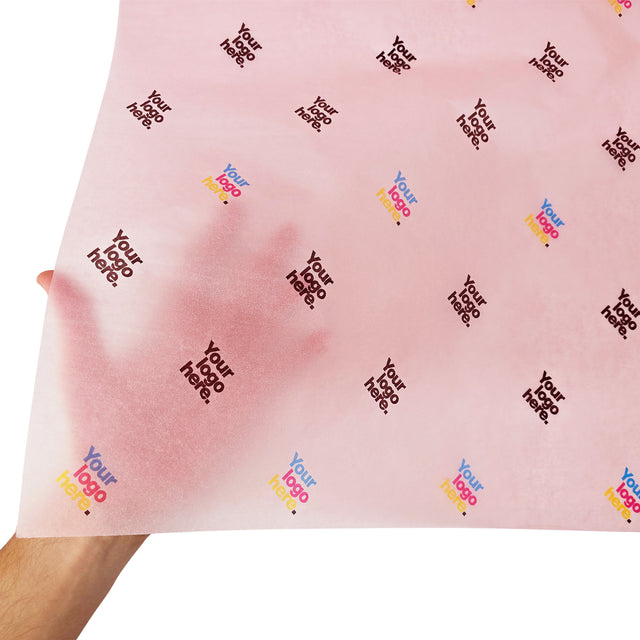 Hârtie de mătase personalizată roz deschis, textură și transparență, 17g/m² – dimensiune 50x75cm