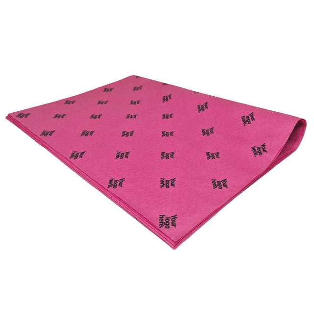 Hârtie de mătase personalizată fuchsia-roz, top de coli pliate 17g/m² – dimensiune 50x75cm
