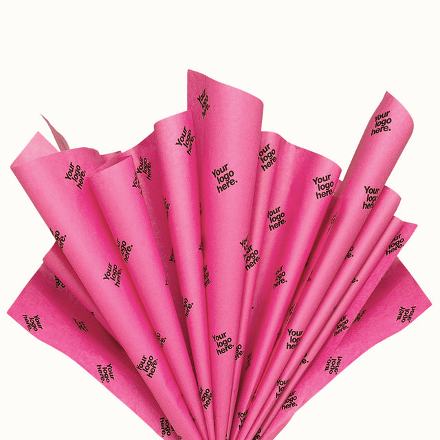 Hârtie de mătase personalizată fuchsia, aranjament tip evantai, 28g/m² – dimensiune 50x75cm