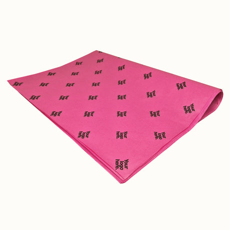 Hârtie de mătase personalizată fuchsia, teanc de coli pliate 28g/m² – dimensiune 50x75cm