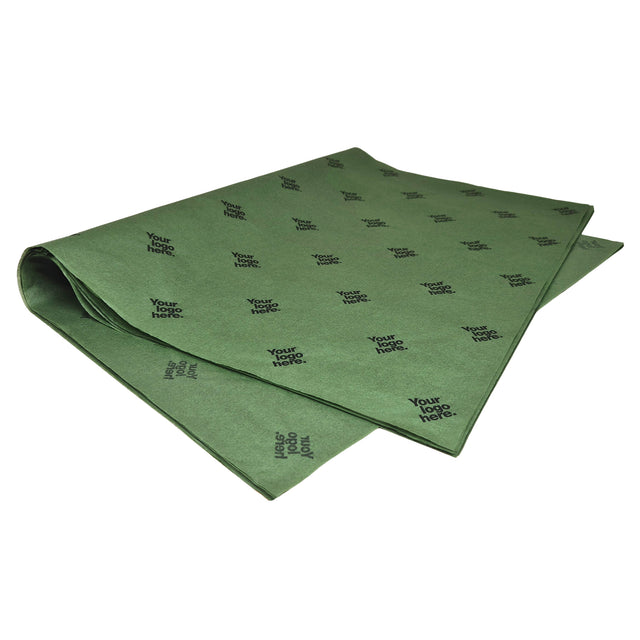Hârtie de mătase personalizată verde-pădure, top de coli 17g/m² – dimensiune 50x75cm