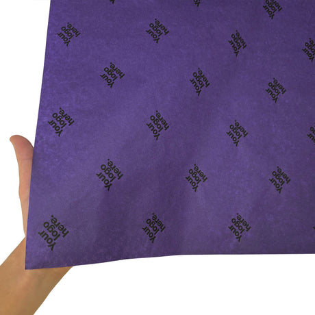Hârtie de mătase personalizată violet, textură și transparență, 28g/m² – dimensiune 50x75cm